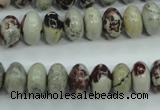 CAR12 15.5 inches 6*10mm rondelle artistic jasper beads wholesale