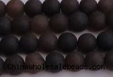 CAR209 15.5 inches 8mm - 9mm round matte natural amber beads