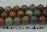 CAR350 15.5 inches 4mm round red artistic jasper beads wholesale