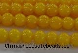 CAR401 15.5 inches 6mm round synthetic amber beads wholesale