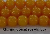 CAR402 15.5 inches 8mm round synthetic amber beads wholesale