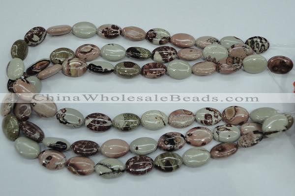 CAR41 15.5 inches 13*18mm oval artistic jasper beads wholesale