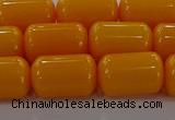 CAR414 15.5 inches 10*15mm tube synthetic amber beads wholesale