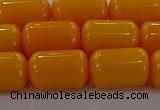 CAR414 15.5 inches 10*15mm tube synthetic amber beads wholesale