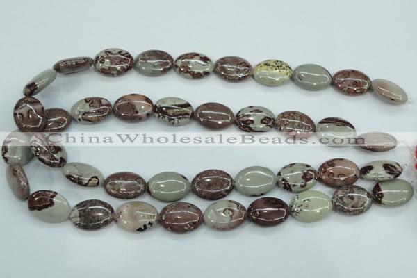 CAR42 15.5 inches 15*20mm oval artistic jasper beads wholesale