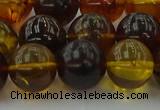 CAR506 15.5 inches 14mm - 15mm round natural amber beads wholesale