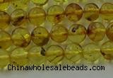 CAR521 15.5 inches 5mm - 6mm round natural amber beads wholesale