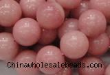 CAS07 15.5 inches 14mm round pink angel skin gemstone beads