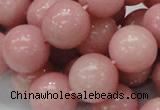 CAS08 15.5 inches 18mm round pink angel skin gemstone beads