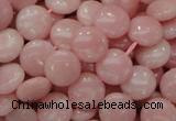 CAS16 15.5 inches 12mm flat round pink angel skin gemstone beads