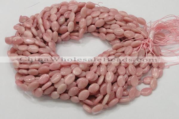 CAS19 15.5 inches 8*12mm oval pink angel skin gemstone beads