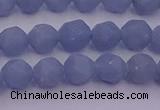 CAS210 15.5 inches 6mm faceted nuggets blue angel skin gemstone beads