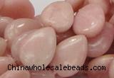 CAS26 15.5 inches 12*18mm flat teardrop pink angel skin gemstone beads