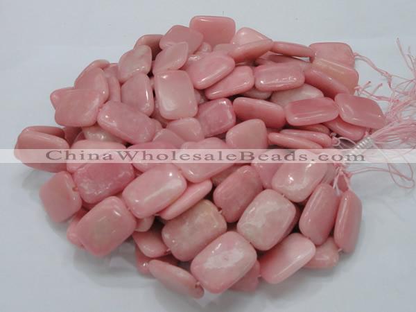 CAS30 15.5 inches 20*30mm rectangle pink angel skin gemstone beads