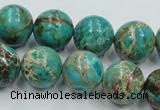 CAT02 15.5 inches 16mm round natural aqua terra jasper beads