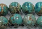 CAT03 15.5 inches 18mm round natural aqua terra jasper beads