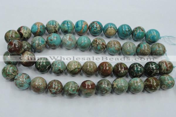 CAT03 15.5 inches 18mm round natural aqua terra jasper beads