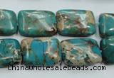 CAT15 15.5 inches 13*18mm rectangle natural aqua terra jasper beads