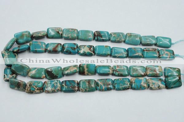 CAT15 15.5 inches 13*18mm rectangle natural aqua terra jasper beads