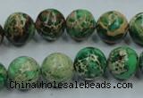 CAT223 15.5 inches 18mm round dyed natural aqua terra jasper beads