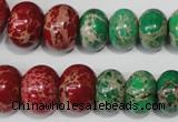 CAT305 15.5 inches 7*10mm – 15*20mm rondelle dyed aqua terra jasper beads