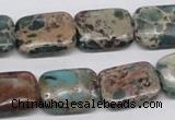 CAT5016 15.5 inches 13*18mm rectangle natural aqua terra jasper beads
