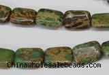 CAT5040 15.5 inches 10*14mm rectangle natural aqua terra jasper beads