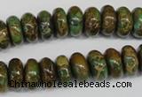 CAT5046 15.5 inches 6*12mm rondelle natural aqua terra jasper beads
