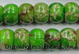 CAT56 15.5 inches 12*16mm rondelle dyed natural aqua terra jasper beads