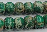 CAT61 15.5 inches 12*16mm rondelle dyed natural aqua terra jasper beads