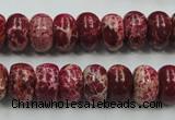 CAT66 15.5 inches 8*12mm rondelle dyed natural aqua terra jasper beads