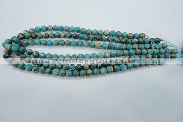 CAT75 15.5 inches 8mm round dyed natural aqua terra jasper beads