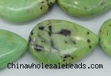 CAU229 15.5 inches 22*30mm flat teardrop Australia chrysoprase beads