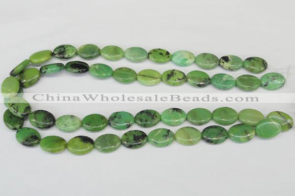 CAU40 15.5 inches 13*18mm oval australia chrysoprase beads wholesale