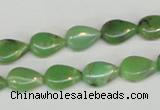 CAU41 15.5 inches 8*12mm flat teardrop australia chrysoprase beads