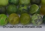 CAU414 15.5 inches 12mm round matte Australia chrysoprase beads