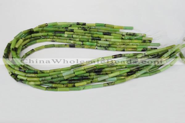 CAU46 15.5 inches 4*13mm tube Australia chrysoprase beads wholesale