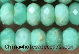 CAU488 15.5 inches 5*8mm faceted rondelle Australia chrysoprase beads