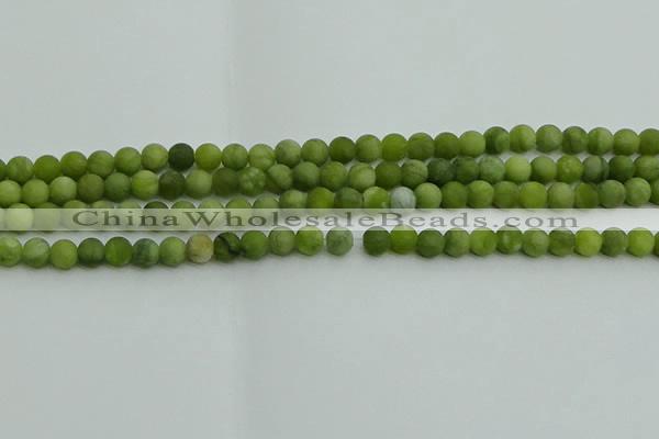 CAU510 15.5 inches 4mm round matte Chinese chrysoprase beads