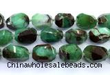 CAU559 15 inches 20*30mm - 23*33mm faceted nuggets Australia chrysoprase beads