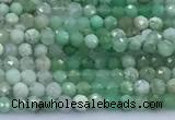 CAU567 15 inches 3mm faceted round Australia chrysoprase beads