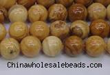 CAY03 15.5 inches 8mm round African yellow jasper beads wholesale