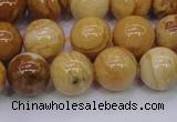 CAY06 15.5 inches 14mm round African yellow jasper beads wholesale