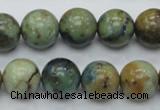 CAZ11 15.5 inches 14mm round natural azurite gemstone beads