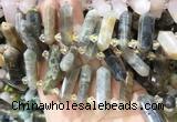 CBBS126 Top drilled 6*20mm - 11*35mm hexahedral prism sunstone beads