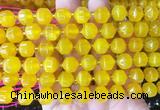 CCBS157 15 inches 10mm faceted prism agate beads wholesale