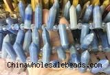 CBBS167 Top drilled 8*28mm - 9*30mm hexahedral prism blue aventurine beads