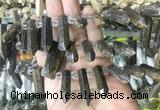 CBBS187 Top drilled 8*28mm - 9*30mm hexahedral prism bronzite beads