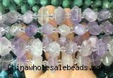 CBBS194 Centre drilled 7*16mm - 11*25mm hexahedral prism lavender amethyst beads wholesale