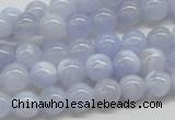 CBC02 15.5 inches 8mm round blue chalcedony beads wholesale